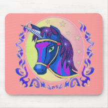 Einhorn-Porträt Mousepad