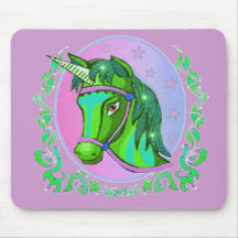 Einhorn-Porträt Mousepad