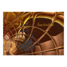Einladungs-abstrakte Kunst-goldene Webart