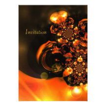 Einladungs-abstrakte Kunst-Orangen-Juwelen