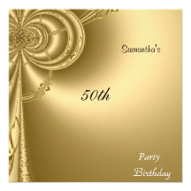 Einladungs-Goldgeburtstags-Party