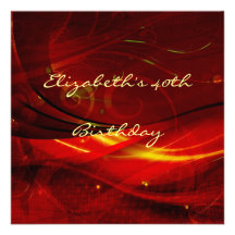 Einladungs-rotes und gelbes abstraktes