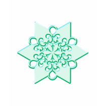 Eisige Aqua-Weihnachtswinter-Schneeflocke