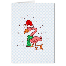 Eisiger Flamingo Grußkarten