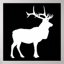 Elch-Silhouette Plakate