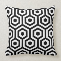 Elegant Black and White Pattern Pillow kissen