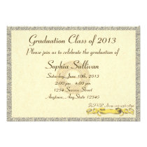 Elegant Certificate Diploma Style Graduation einladungen