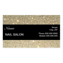 elegante Glitzern u. Glitter-Nagel-Salon BusinessC Visitenkartenvorlage