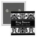 Eleganter Damast-Brautparty-Knopf - Pförtner Button