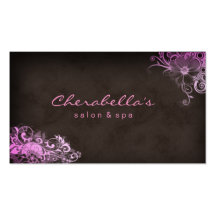 Eleganter stilvoller Salon-Wellness-Center rosa Mi Visitenkartenvorlage