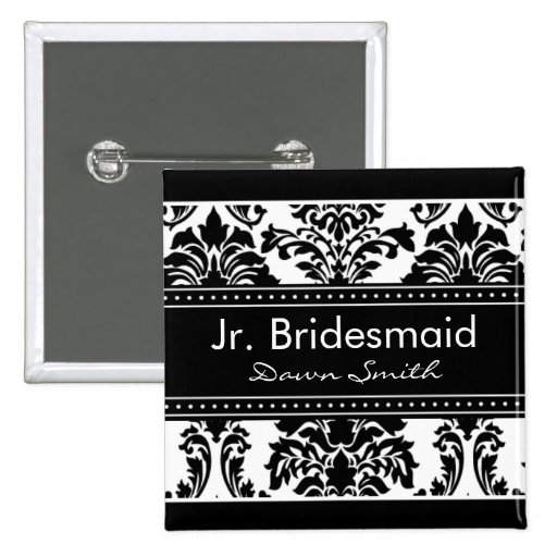 Elegantes Damast-Brautparty - jr.-Brautjungfer Anstecknadel