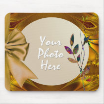 Elegantes goldenes gerahmtes Foto Mousepad