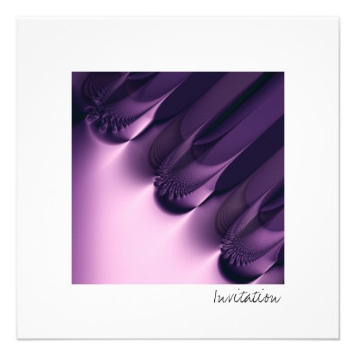 Eleganz I · Fraktal-Kunst · Lila Individuelle Einladungskarten