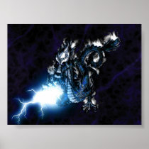 Elektrischer blauer Drache