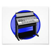 Elektrisches Organ-blaue Hintergrund-Musik-Grafik Fotografie