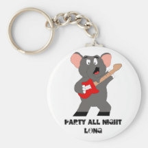 Éléphant de bande dessinée avec la guitare porte-clefs