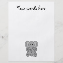 Éléphant de gris de bébé tract customisé