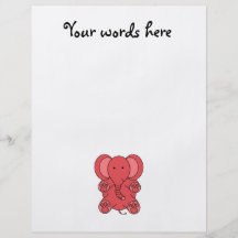 Éléphant de rouge de bébé tract