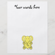 Éléphant jaune de bébé prospectus