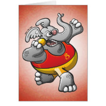 Éléphant mis par tir cartes de vœux