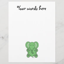 Éléphant vert de bébé prospectus en couleur