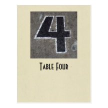 Elfenbeinpostkarte der Tabelle der Fotozahl 4 wahr