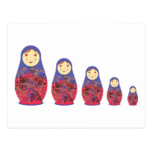 Emboîtement russe/Babushka de ~ de poupée de Matry Cartes Postales