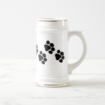 Empreintes de pattes animaux mugs