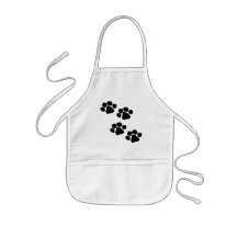 Empreintes de pattes animaux tablier