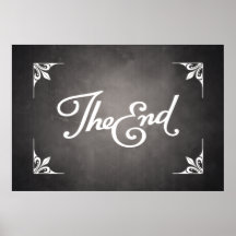 Enden-Titel-Kartenplakat