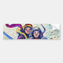 Enfants Sledding la peinture Autocollant Pour Voiture