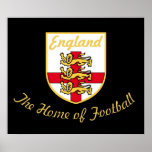 England, Löwen, das Zuhause des Abzeichens des Fuß Plakatdrucke