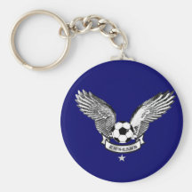 Englandschwarzweiss-Fußball wings Geschenke Schlüsselband