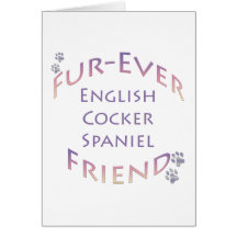Englisch Cocker spaniel Furever Karte