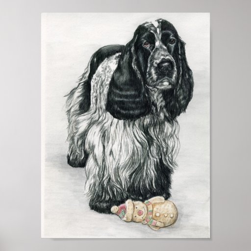 Englisch-Cocker spaniel-Hundekunst-Druck Posterdrucke