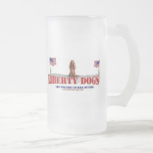 Englisch Cocker spaniel mit Flaggen Kaffeehaferl