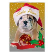 Englische Bulldoggen-Welpen-Sankt-Tatzen-Karten