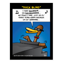 "Ente blind " Postkarte