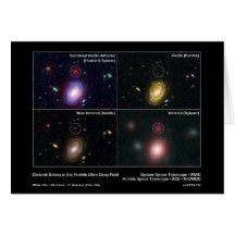 Entfernte Galaxie auf dem Hubble ultra tiefen Gebi Karten