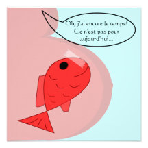 Entstehungsmitteilung Fisch vom April Mädchen Einladungen