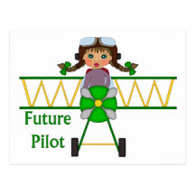 Entzückender zukünftiger Pilot, Hubschrauber-Pilot Postkarte