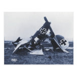 Épave de la guerre mondiale 1 d'un avion allemand carte postale