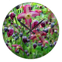 Epimedium-Blumen Wanduhr