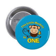 Ęr bouton de garçon d'anniversaire de petit singe pin's