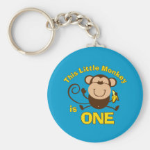 Ęr garçon Keychain d'anniversaire de petit singe Porte-clé