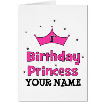 ęr Princesse d'anniversaire !  avec la couronne ro Carte De Vœux