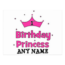 ęr Princesse d'anniversaire !  avec la couronne ro Cartes Postales