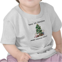 Ęr T-shirt personnalisé de Noël de jumeaux