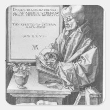 Erasmus von Rotterdam von Rotterdam, 1526 Quadratsticker