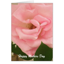 Erblassen Sie - rosa Rosen-Mutter-Tageskarte karten